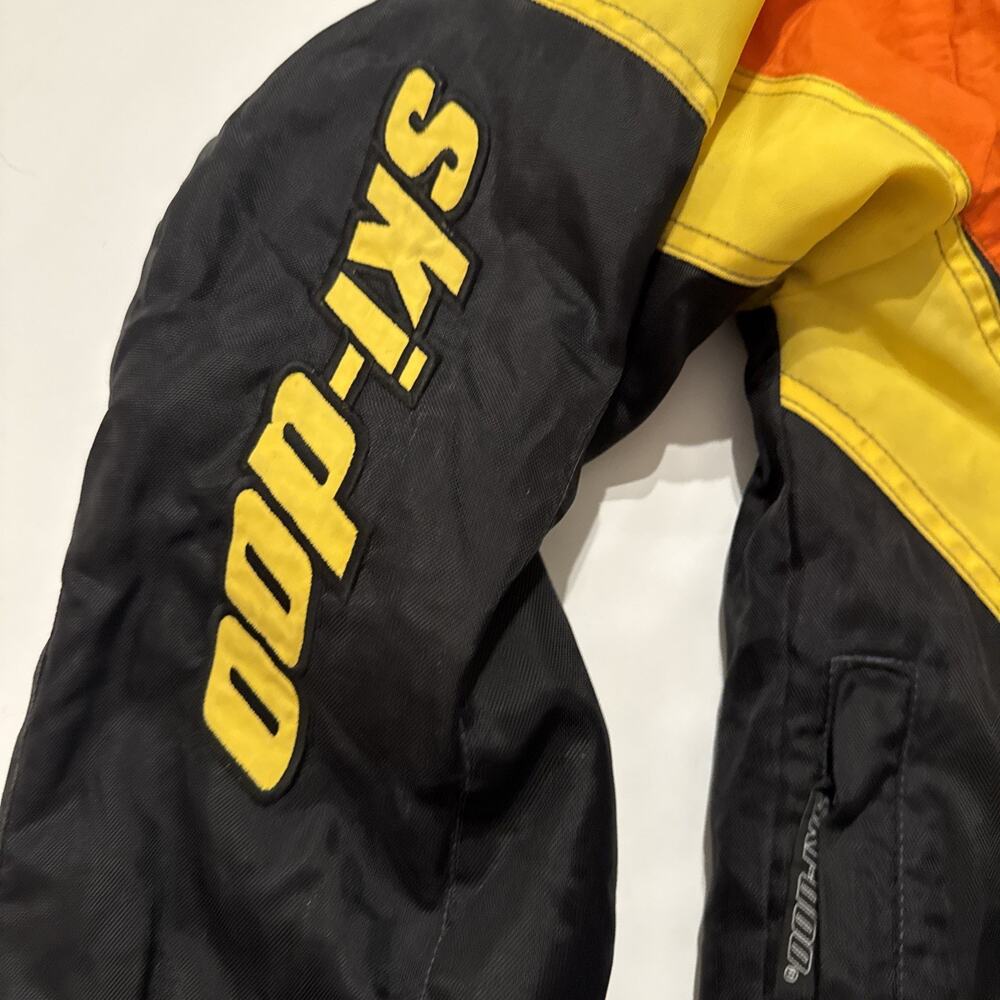 Vtg skidoo jacket Youth size 16 Racing Team Orange Black Bombardier Snowmobile - Picture 4 of 16